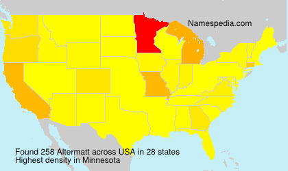 Surname Altermatt in USA Surname Altermatt in USA