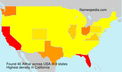 Surname Althar in USA Surname Althar in USA