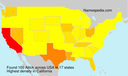 Surname Altick in USA Surname Altick in USA