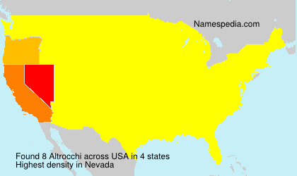 Surname Altrocchi in USA