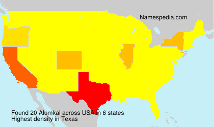 Surname Alumkal in USA Surname Alumkal in USA