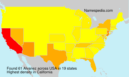 Surname Alvanez in USA