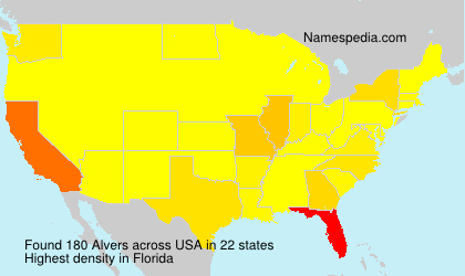 Surname Alvers in USA Surname Alvers in USA
