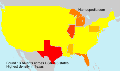 Surname Alvertis in USA Surname Alvertis in USA