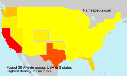 Surname Alvirde in USA Surname Alvirde in USA