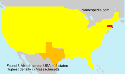 Surname Alxndr in USA Surname Alxndr in USA