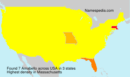 Surname Amabello in USA