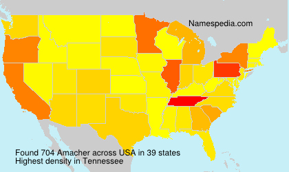 Surname Amacher in USA