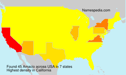Surname Amacio in USA