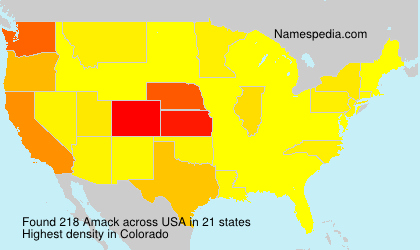 Surname Amack in USA Surname Amack in USA