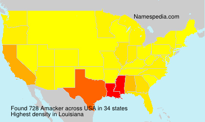 Surname Amacker in USA Surname Amacker in USA