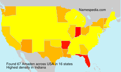 Surname Amaden in USA