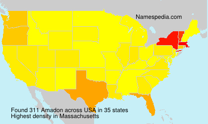 Surname Amadon in USA