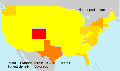Surname Amaha in USA