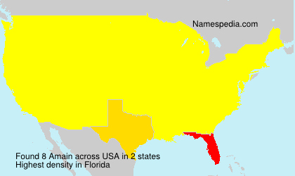 Surname Amain in USA