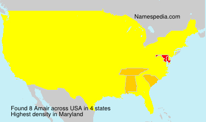 Surname Amair in USA Surname Amair in USA
