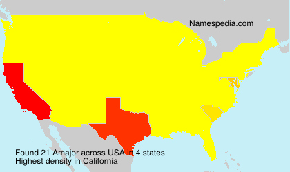 Surname Amajor in USA