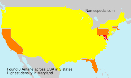 Surname Amane in USA Surname Amane in USA