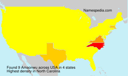 Surname Amaonwu in USA Surname Amaonwu in USA