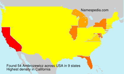 Surname Ambrozewicz in USA Surname Ambrozewicz in USA