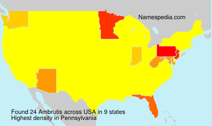 Surname Ambrutis in USA Surname Ambrutis in USA
