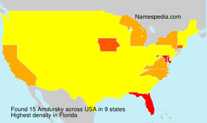 Surname Amdursky in USA Surname Amdursky in USA