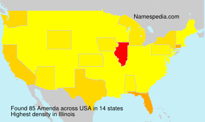 Surname Amenda in USA Surname Amenda in USA