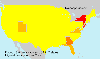 Surname Amenyo in USA Surname Amenyo in USA