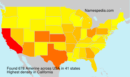 Surname Amerine in USA