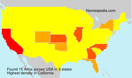 Surname Amia in USA Surname Amia in USA
