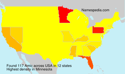 Surname Amic in USA Surname Amic in USA