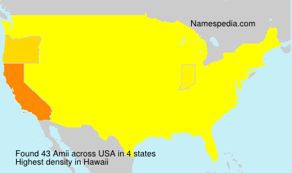 Surname Amii in USA Surname Amii in USA