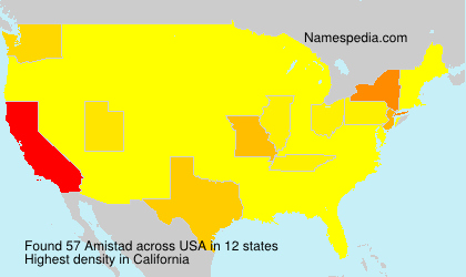 Surname Amistad in USA Surname Amistad in USA
