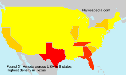 Surname Amoda in USA Surname Amoda in USA