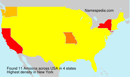 Surname Amoona in USA Surname Amoona in USA