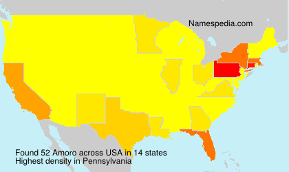 Surname Amoro in USA Surname Amoro in USA