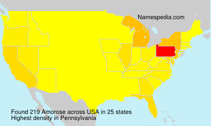 Surname Amorose in USA