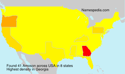 Surname Amoson in USA