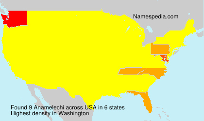 Surname Anamelechi in USA Surname Anamelechi in USA