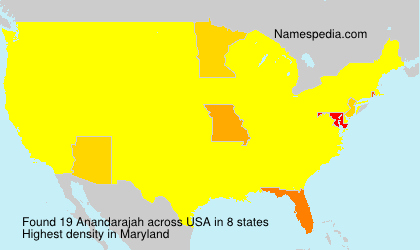 Surname Anandarajah in USA Surname Anandarajah in USA