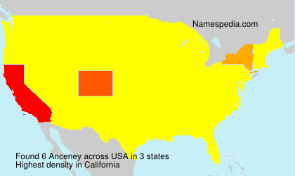 Surname Anceney in USA Surname Anceney in USA