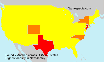 Surname Anchen in USA Surname Anchen in USA