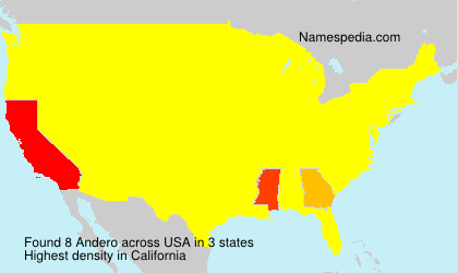 Surname Andero in USA Surname Andero in USA