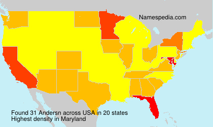 Surname Andersn in USA Surname Andersn in USA