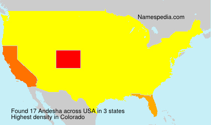 Surname Andesha in USA Surname Andesha in USA