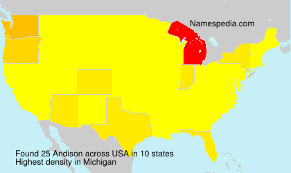 Surname Andison in USA Surname Andison in USA