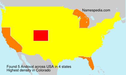 Surname Andoval in USA Surname Andoval in USA