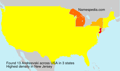 Surname Andreevski in USA Surname Andreevski in USA