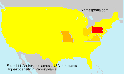 Surname Andrekanic in USA Surname Andrekanic in USA
