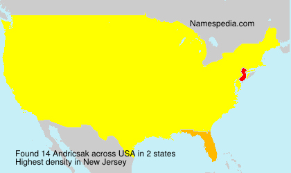 Surname Andricsak in USA